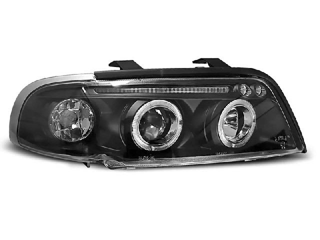 HEADLIGHTS ANGEL EYES BLACK fits AUDI A4 11.94-12.98 HEADLIGHTS ANGEL EYES BLACK fits AUDI A4 11.94-12.98