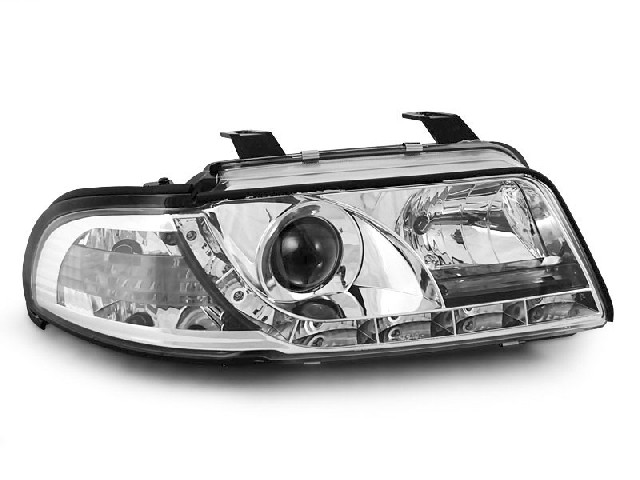 HEADLIGHTS DAYLIGHT CHROME fits AUDI A4 01.99-09.00 HEADLIGHTS DAYLIGHT CHROME fits AUDI A4 01.99-09.00