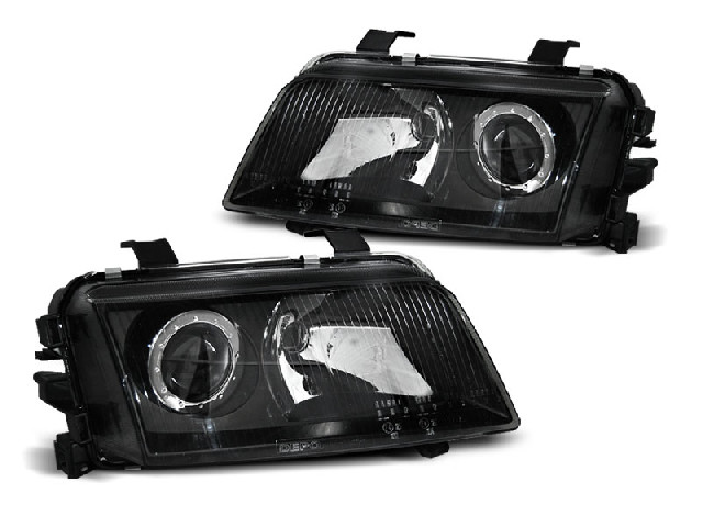 HEADLIGHTS BLACK fits AUDI A4 11.94-12.98