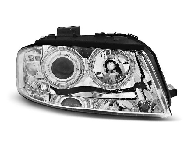 HEADLIGHTS ANGEL EYES CHROME fits AUDI A3 8P 05.03-03.08 HEADLIGHTS ANGEL EYES CHROME fits AUDI A3 8P 05.03-03.08
