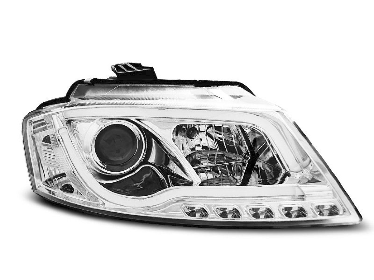 HEADLIGHTS TUBE LIGHT DRL CHROME fits AUDI A3 8P 08-12 HEADLIGHTS TUBE LIGHT DRL CHROME fits AUDI A3 8P 08-12