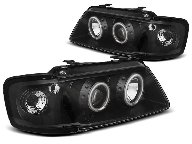 HEADLIGHTS ANGEL EYES CCFL BLACK fits AUDI A3 8L 08.96-08.00