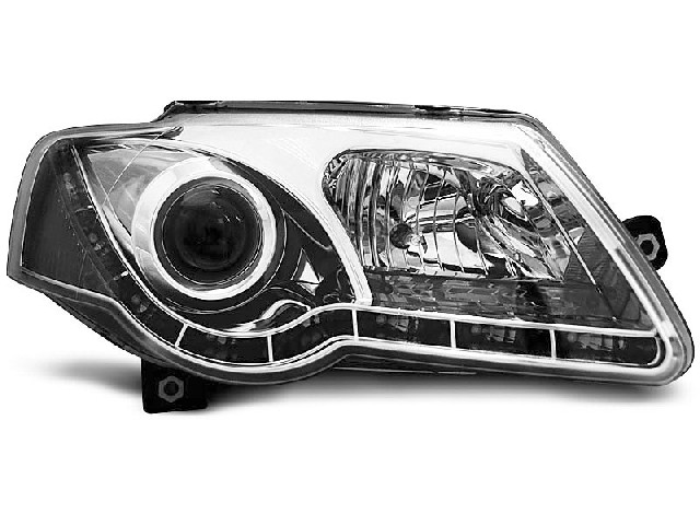 HEADLIGHTS TRUE DRL CHROME fits VW PASSAT B6 3C 03.05-10
