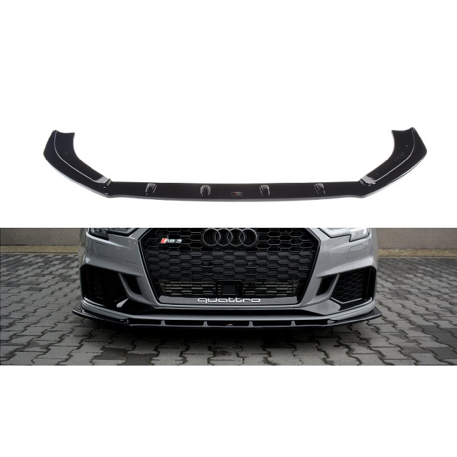 Cup Spoilerlippe Front Ansatz V.1 für Audi RS3 8V FL Limousine schwarz matt Cup Spoilerlippe Front Ansatz V.1 für Audi RS3 8V FL Limousine schwarz matt