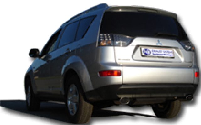 Mitsubishi Outlander CWO - Bj. ab 06 FOX Endschalldämpfer quer Ausgang rechts/links - 115x85