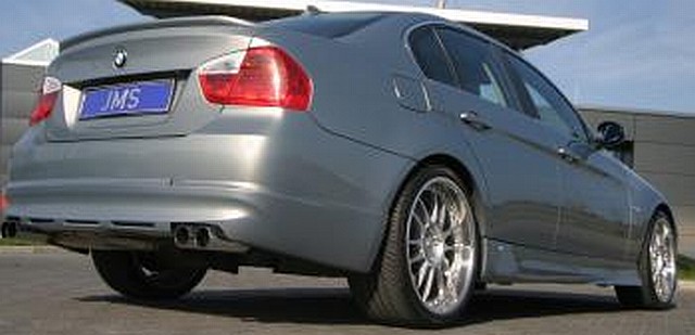 JMS Racelook Heckansatz BMW 3er E90/91 Lim./Touring (für 2-Rohr und 4-Rohr Auspuff)