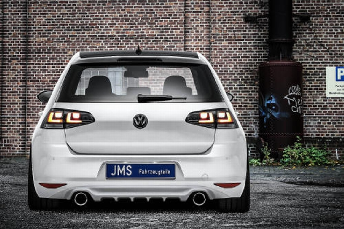 JMS Heckdiffusor für links/rechts Auspuff max. 90mm Endrohre VW Golf 7 JMS Heckdiffusor für links/rechts Auspuff max. 90mm Endrohre VW Golf 7