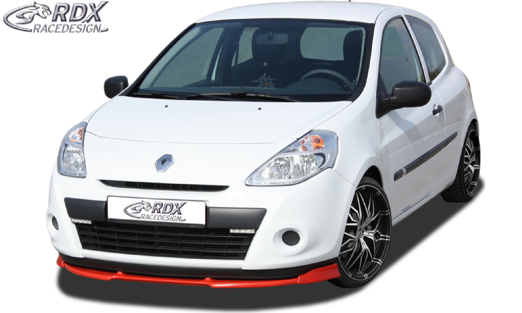 Frontspoiler VARIO-X für RENAULT Clio 3 Phase 2 (nicht RS) Frontlippe Front Ansatz Vorne Spoilerlippe 