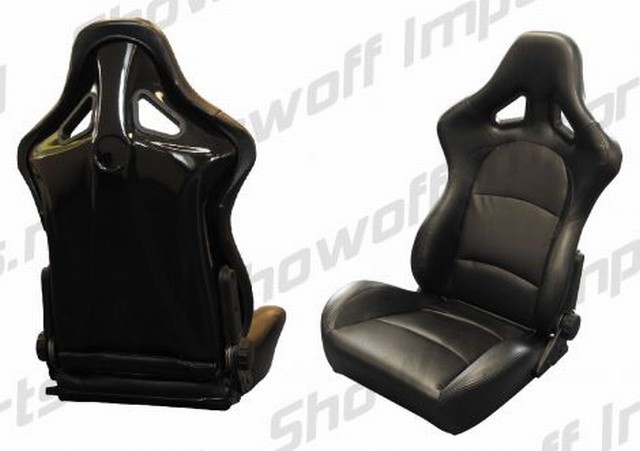 SPL-Tuning Adjustable Racing Seat Black PVC +Fiberglass Back