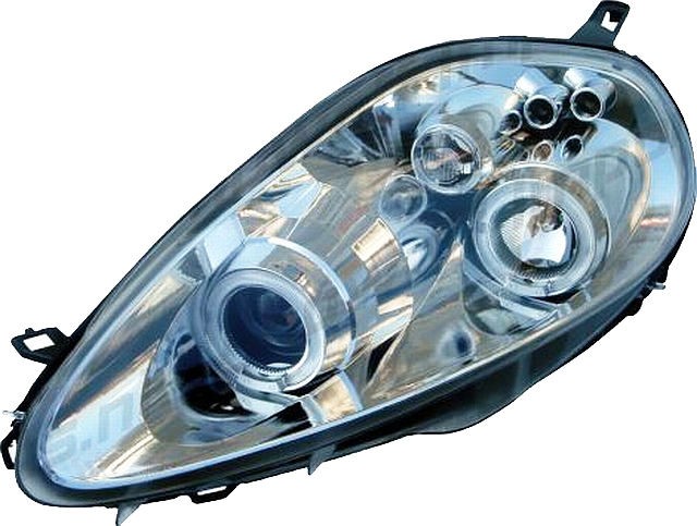 Angel Eyes Scheinwerfer Fiat Grande Punto 05-07 Chrom