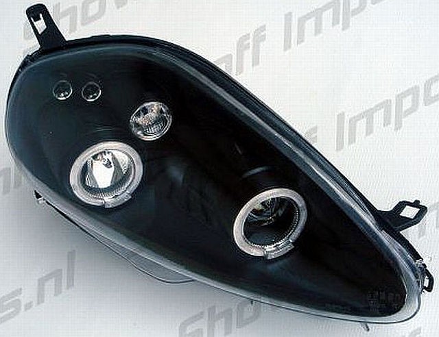 Angel Eyes Scheinwerfer Fiat Grande Punto 05-07 Schwarz