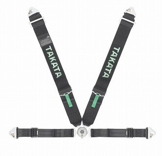 Takata Renn-Sicherheitsgurt RACE 4-Point Black Snap-on