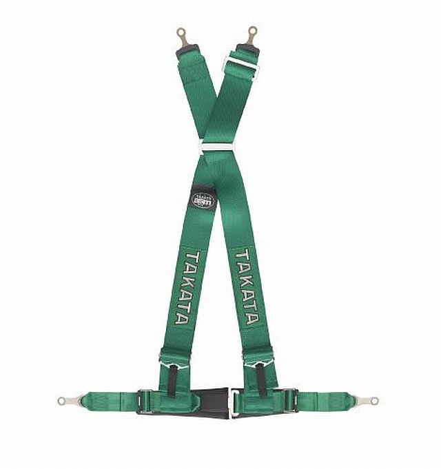Takata Renn-Sicherheitsgurt DRIFT III 4-Point Green Bolt-on