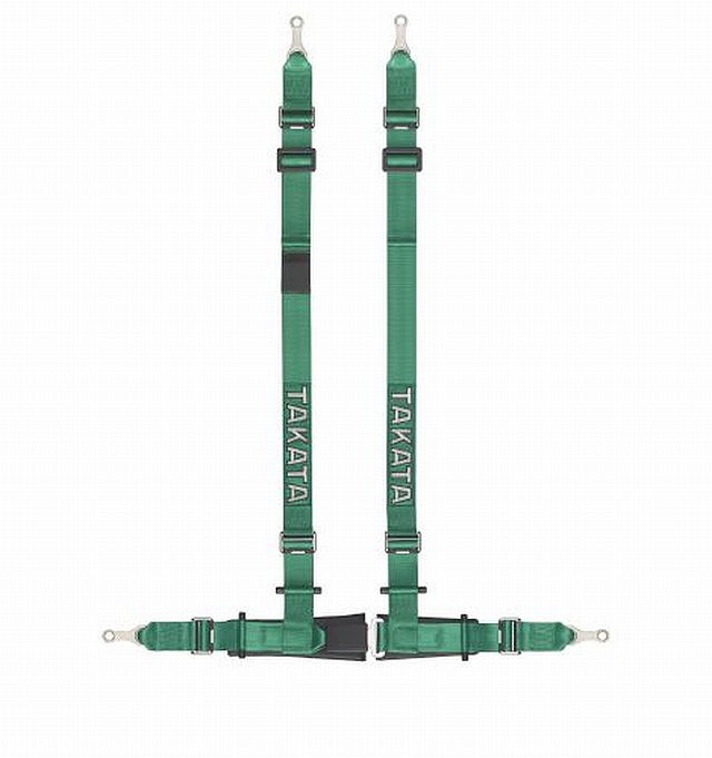 Takata Renn-Sicherheitsgurt DRIFT II 4-Point Green Bolt-on