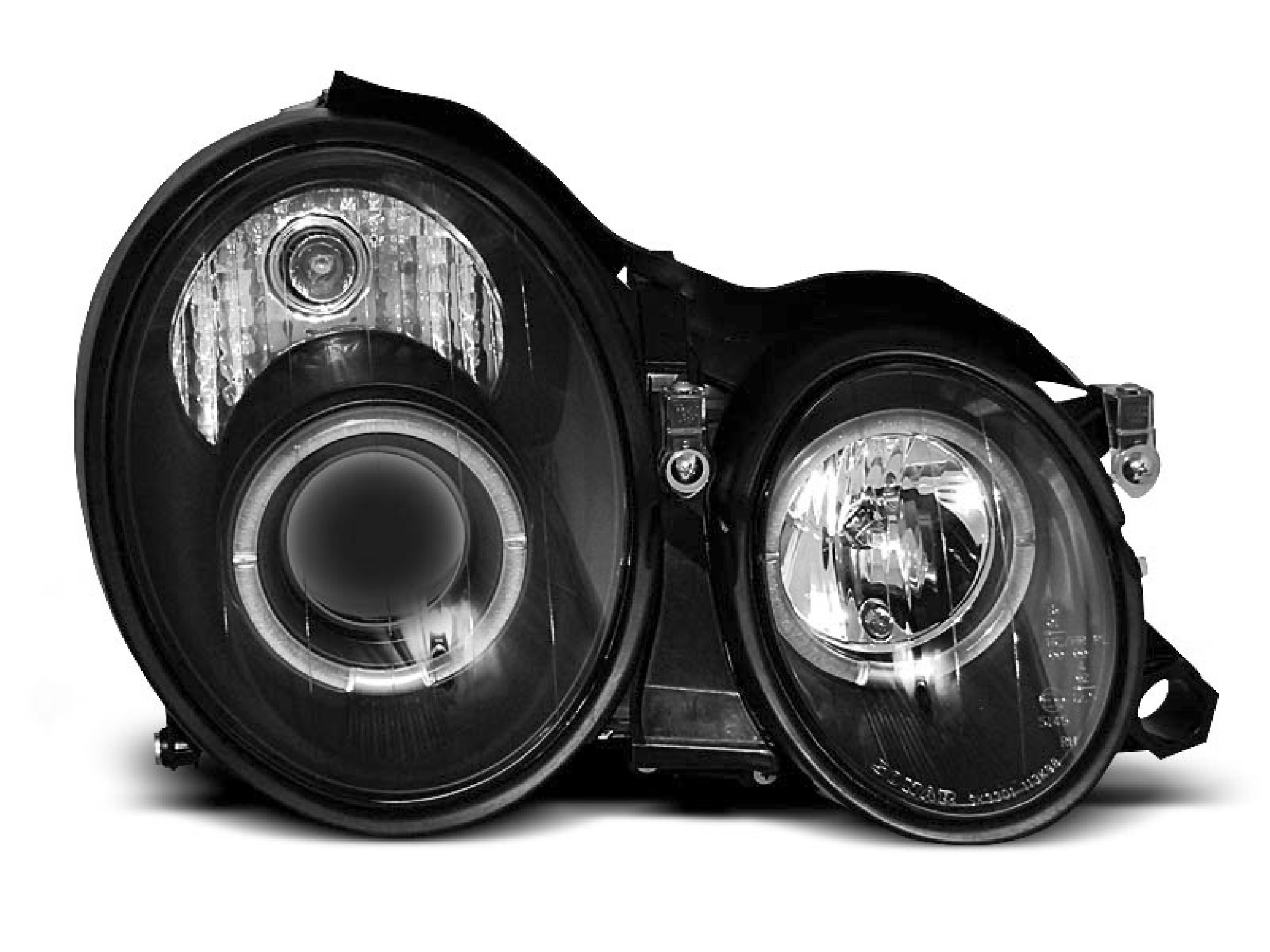 SCHEINWERFER ANGEL EYES SCHWARZ passend für MERCEDES W208 CLK 03.97-04.02