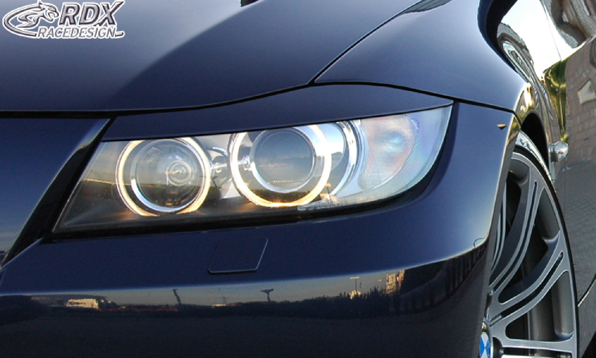 Scheinwerferblenden für BMW E90 / E91 Böser Blick