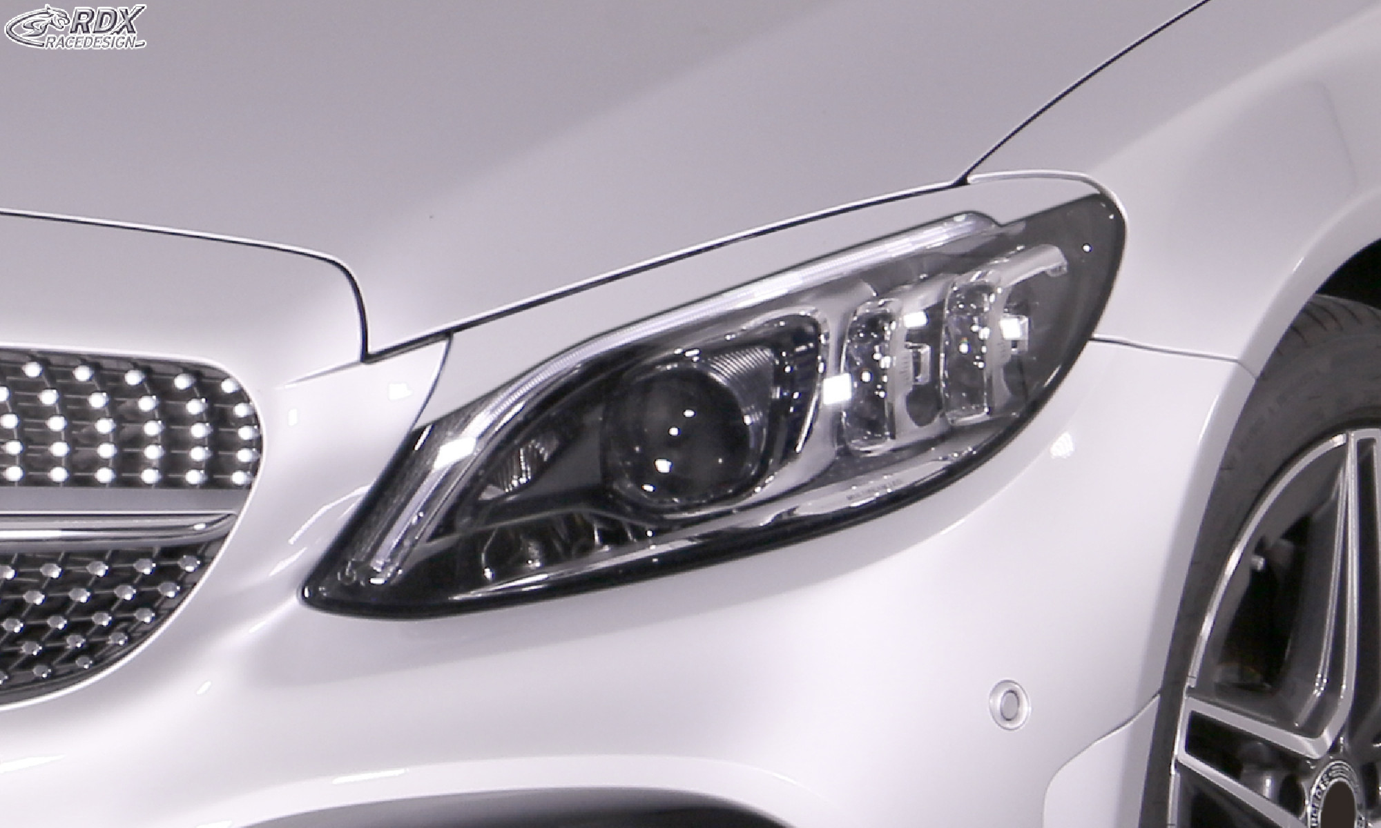 Scheinwerferblenden für MERCEDES C-Klasse W205, S205, C205 (2014+) Böser Blick