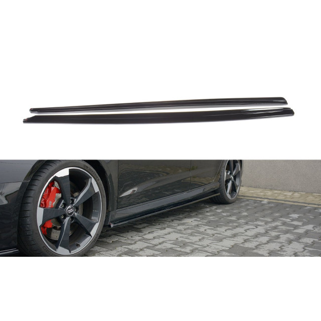 Seitenschweller Ansatz Cup Leisten für Audi RS3 8V FL Sportback schwarz matt Seitenschweller Ansatz Cup Leisten für Audi RS3 8V FL Sportback schwarz matt