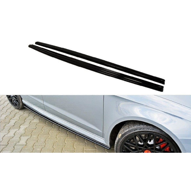 Seitenschweller Ansatz Cup Leisten für Audi RS3 8V Sportback schwarz matt Seitenschweller Ansatz Cup Leisten für Audi RS3 8V Sportback schwarz matt