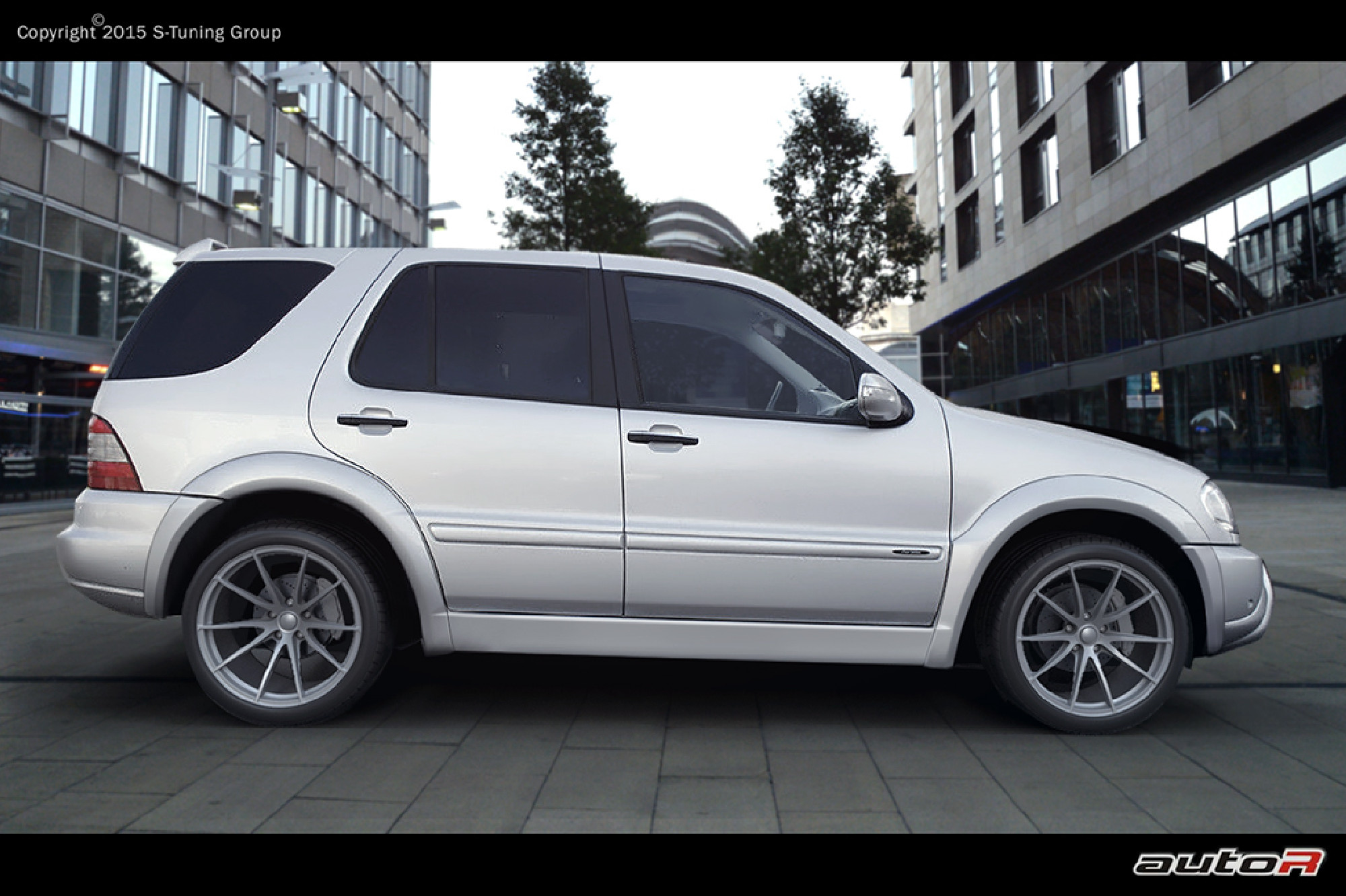 Radlaufverbreiterungen hinten und vorn Mercedes ML W163