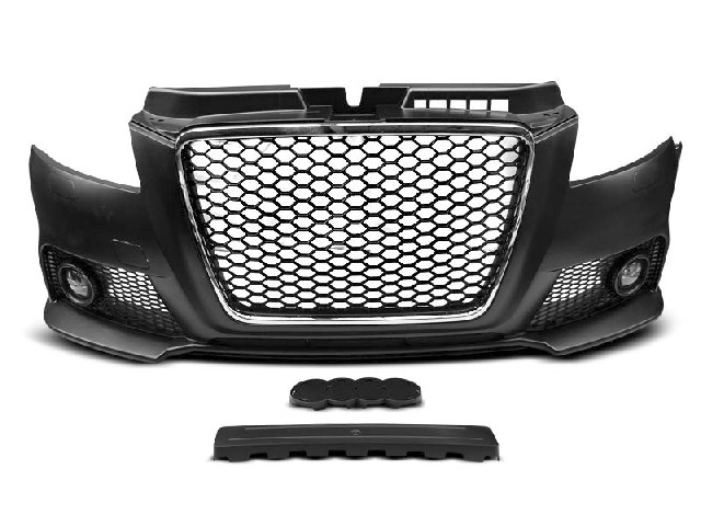 FRONT BUMPER SPORT CHROME BLACK fits AUDI A3 08-12