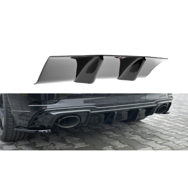 Heck Ansatz Diffusor für Audi RS3 8V FL Sportback schwarz matt Heck Ansatz Diffusor für Audi RS3 8V FL Sportback schwarz matt