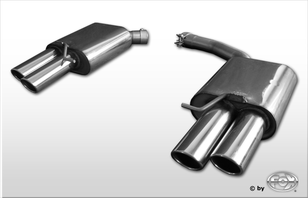 FOX Audi A5 Sportback Endschalldämpfer rechts/links für 2-Rohr zweiflutig - 2x88x74 Typ 32 rechts/links FOX Audi A5 Sportback Endschalldämpfer rechts/links für 2-Rohr zweiflutig - 2x88x74 Typ 32 rechts/links