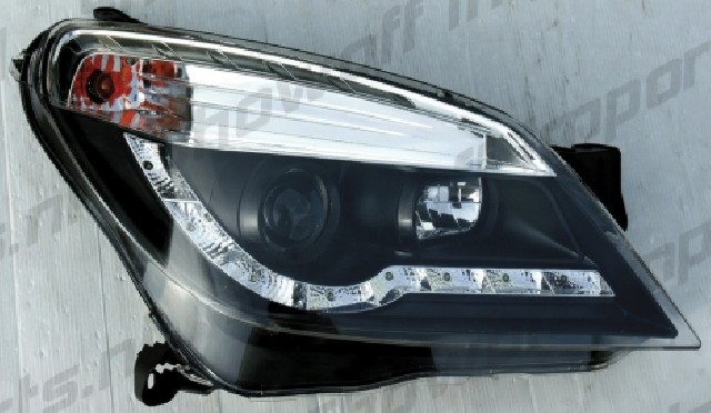 Opel Astra H 04+ R8 Style LED Headlights Black V1