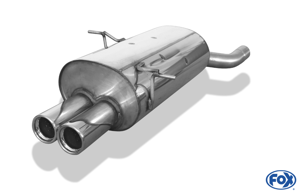 FOX BMW E46 320/ 323/ 328 Endschalldämpfer einflutig auf original MSD - 2x76 Typ 13 FOX BMW E46 320/ 323/ 328 Endschalldämpfer einflutig auf original MSD - 2x76 Typ 13