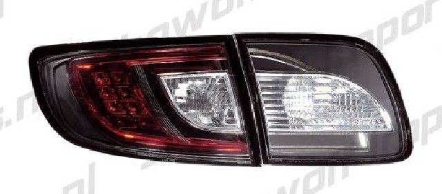 Mazda 3 4D 03-09 LED Taillights Set Black 