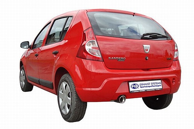 FOX Dacia Sandero  Endrohr auf original ESD - 1x90 Typ 17