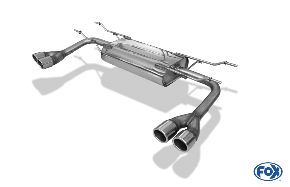 Fiat 124 Spider Endschalldämpfer quer Ausgang rechts/links - 2x70 Typ 16 rechts/links