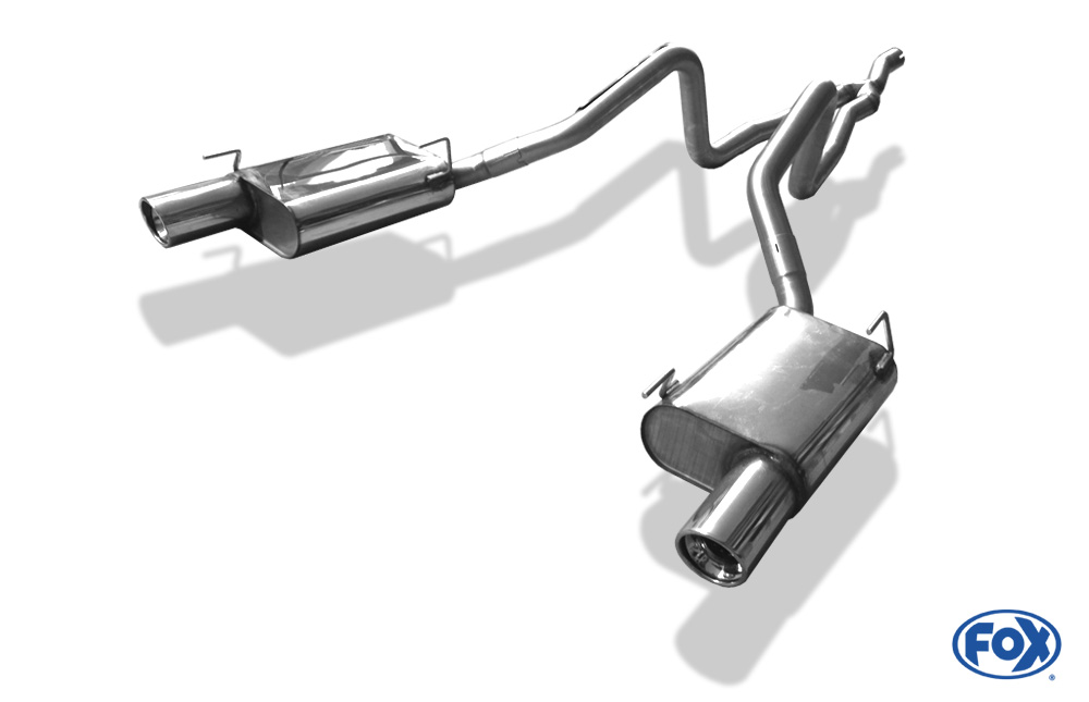 Ford Mustang Coupe Endschalldämpfer rechts/links mit Y-Verbindungsrohr - 1x90 Typ 17 rechts/links