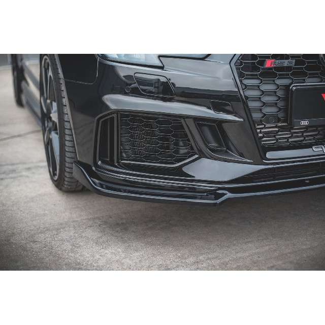 Cup Spoilerlippe Front Ansatz V.3 für Audi RS3 8V Facelift schwarz matt