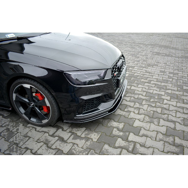 Cup Spoilerlippe Front Ansatz V.1 für Audi RS3 8V FL Sportback schwarz matt