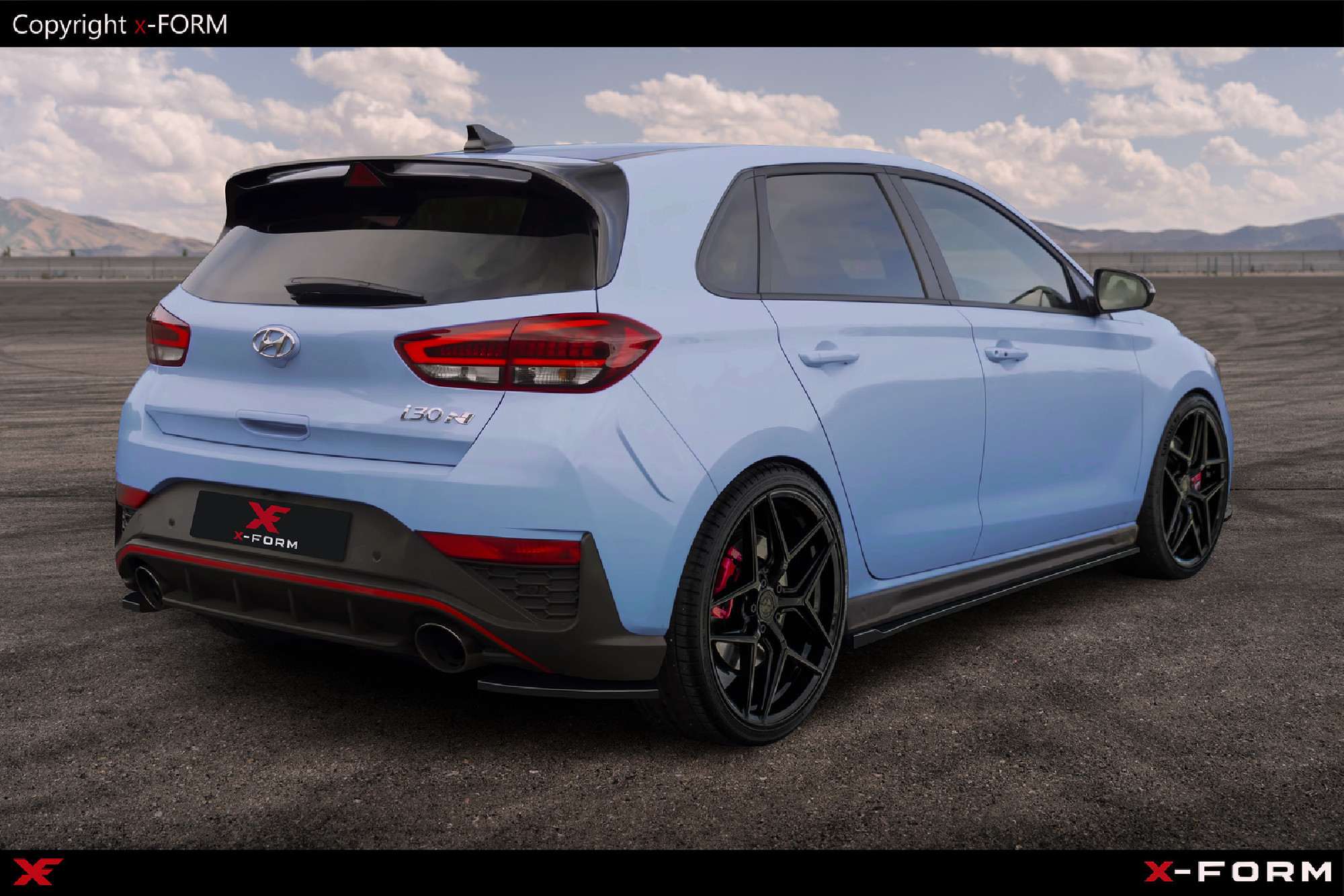 Heckstoßstangen Splitter für Hyundai I30 N Hatchback Mk3 Facelift
