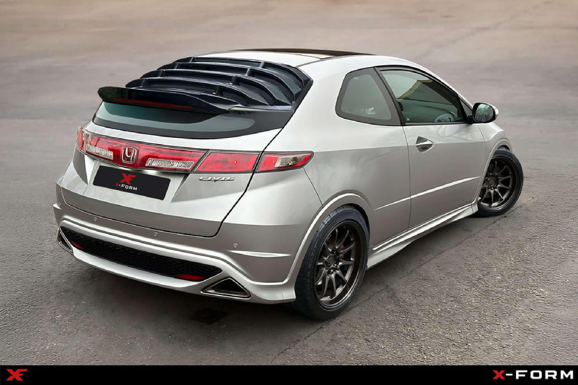  geeignet für Honda Civic MK8 Heckscheiben Jalousie,Windows Louver