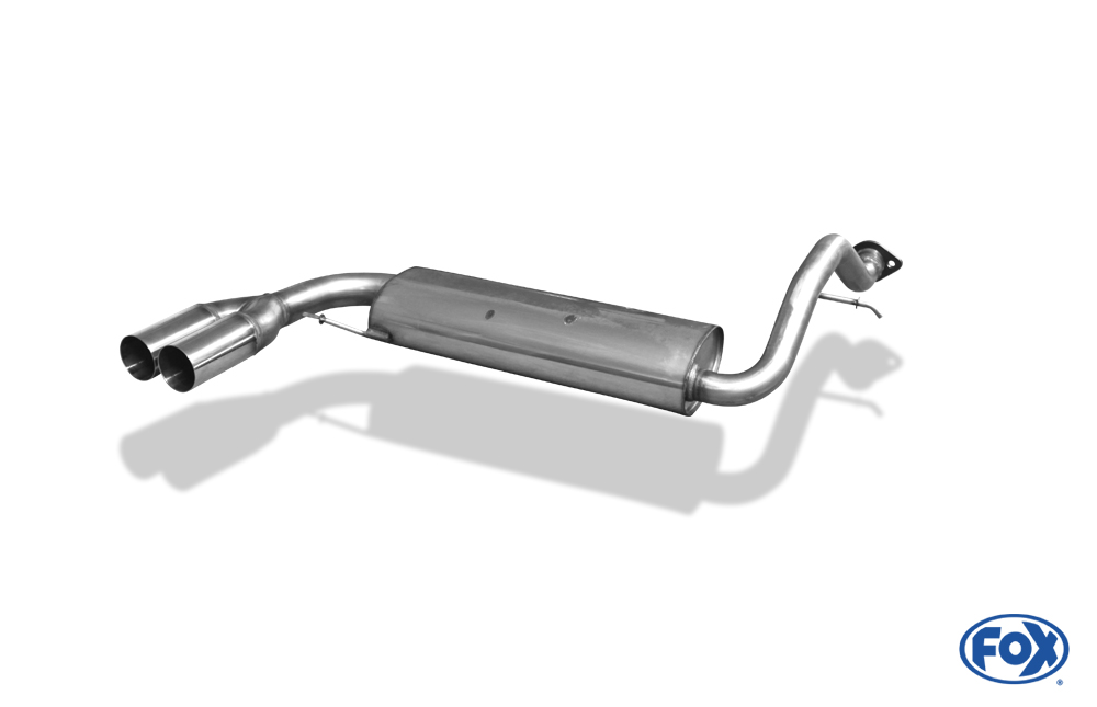 Honda Civic III/ CRX II FOX Endschalldämpfer quer - 2x76