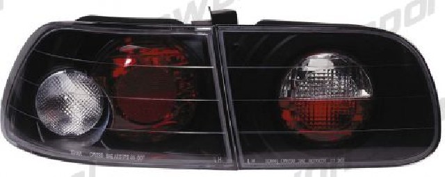 Honda Civic 3D 92-95 Black G3 Taillights
