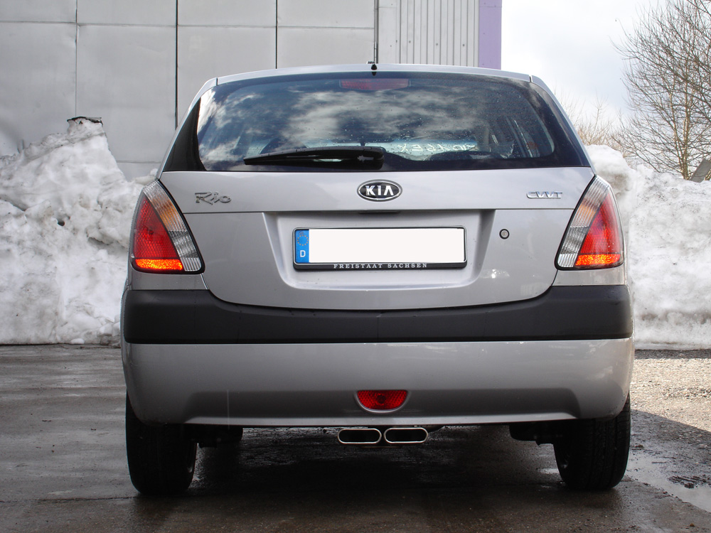 FOX Kia Rio II  Endschalldämpfer Ausgang mittig - 2x130x50 Typ 52 