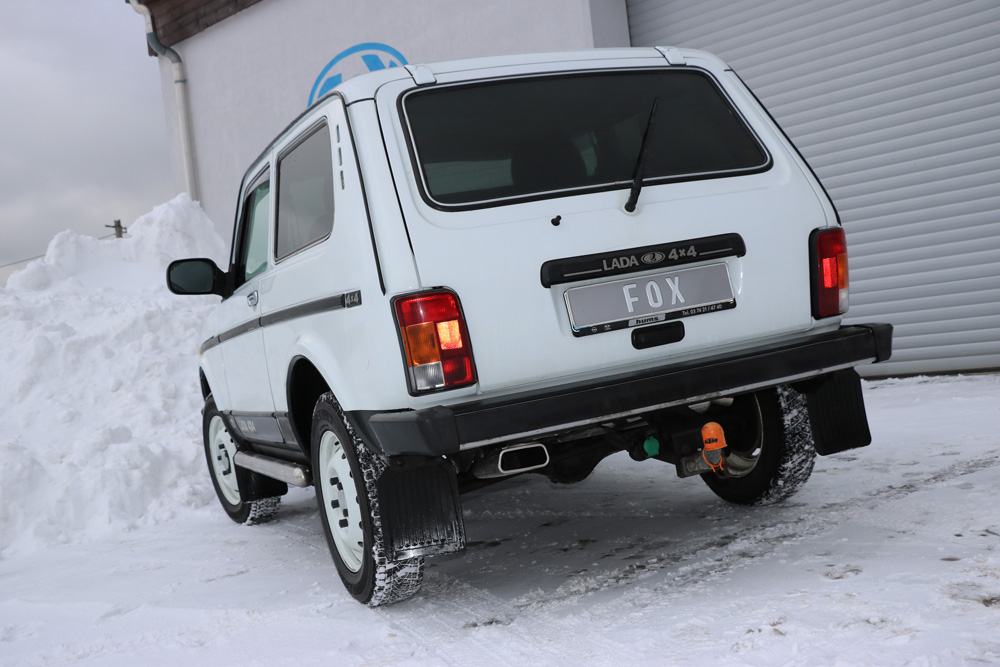 Lada Niva 4x4 Endschalldämpfer quer Ausgang links - 145x65 Typ 59 links