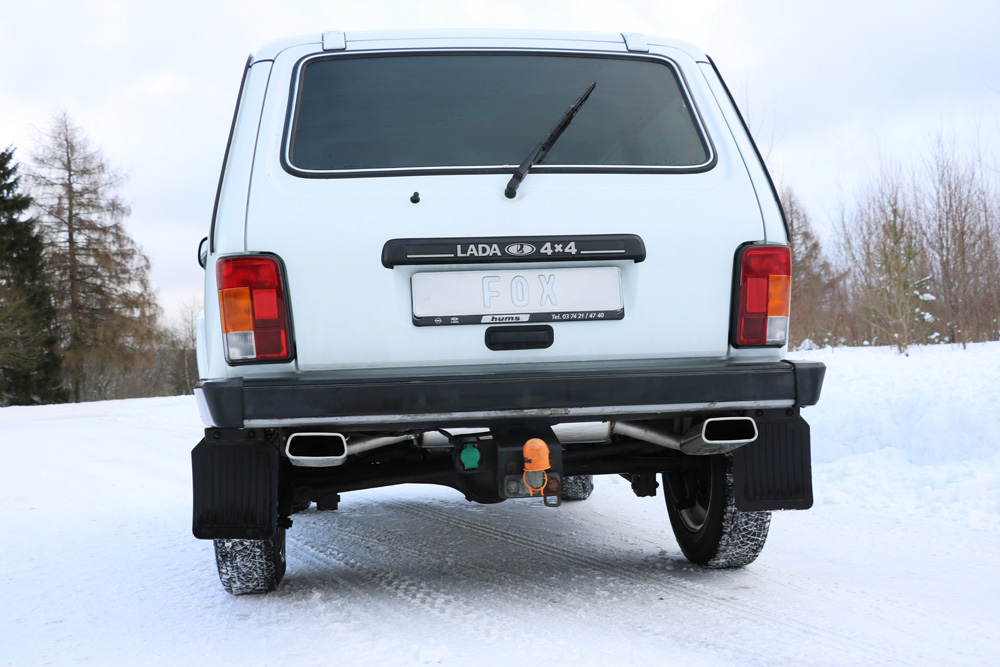 Lada Niva 4x4 Endschalldämpfer quer Ausgang rechts/links - 145x65 Typ 59 rechts/links