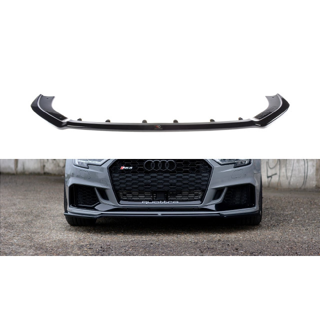Cup Spoilerlippe Front Ansatz V.2 für Audi RS3 8V FL Limousine schwarz matt Cup Spoilerlippe Front Ansatz V.2 für Audi RS3 8V FL Limousine schwarz matt