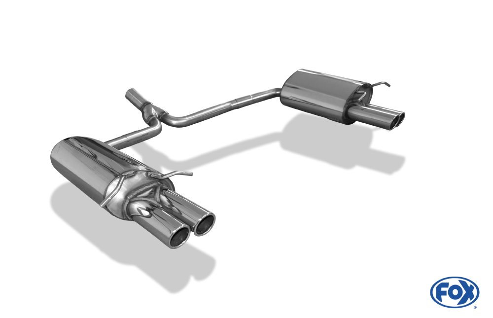 FOX Mercedes C-Klasse 4 Zylinder - W204/S204  Endschalldämpfer rechts/links mit Y-Verbindungsstück - 2x70 Typ 16 rechts/links