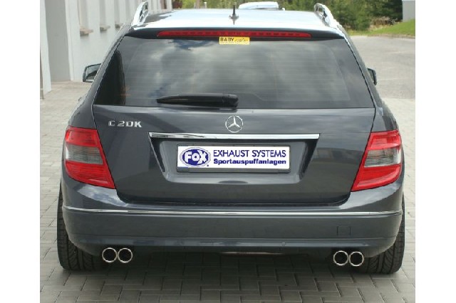 FOX Mercedes C-Klasse 4 Zylinder - W204/S204 Endschalldämpfer rechts/links mit Y-Verbindungsstück - 2x70 Typ 16 rechts/links FOX Mercedes C-Klasse 4 Zylinder - W204/S204 Endschalldämpfer rechts/links mit Y-Verbindungsstück - 2x70 Typ 16 rechts/links
