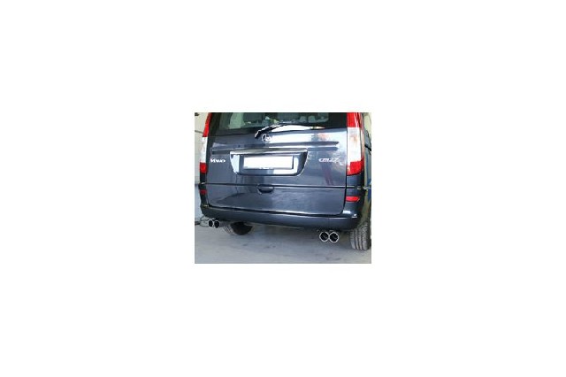 Mercedes Vito/ Viano - W639 (nicht Compact) Endschalldämpfer quer Ausgang rechts/links - 2x76 Typ 10 rechts/links