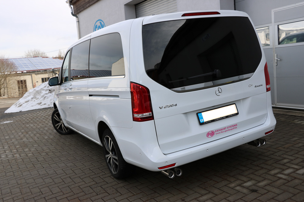 Mercedes V-Klasse W447 Endschalldämpfer quer Ausgang rechts/links  - 2x76 Typ 11 rechts/links