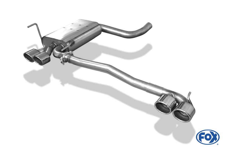 FOX Mercedes CLK Typ 208  Endschalldämpfer Ausgang rechts/links - 2x88x74 Typ 32 rechts/links