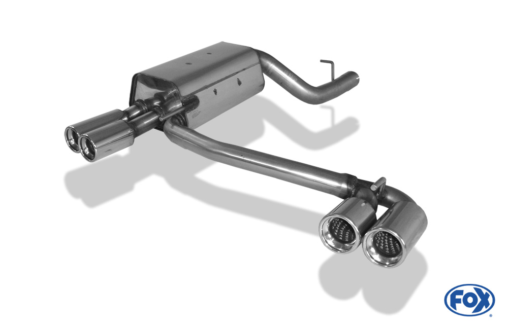 FOX Mercedes CLK Typ 209 Cabrio  Endschalldämpfer Ausgang rechts/links Ø70mm - 2x80 Typ 17 rechts/links