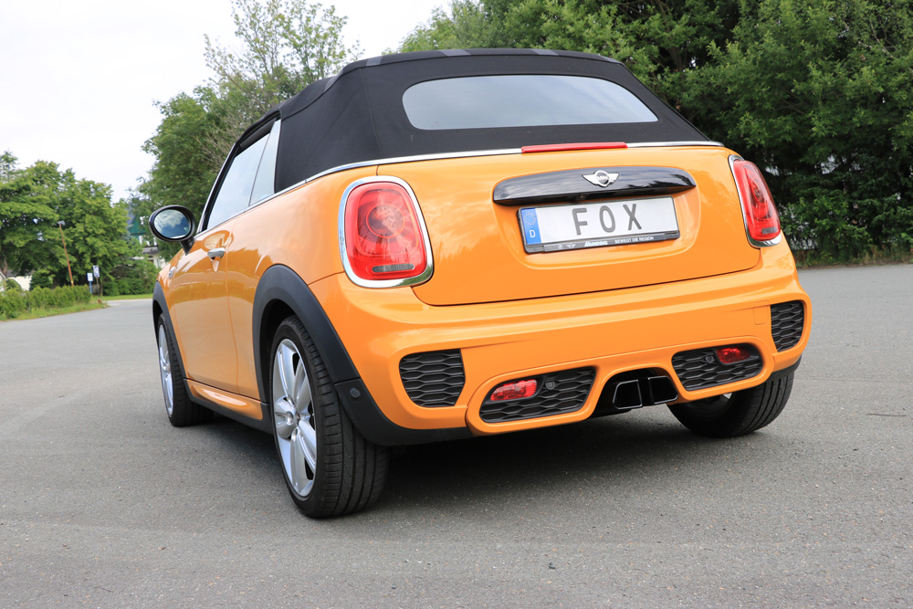 Mini Cooper S - F56 & F57 Endschalldämpfer Ausgang mittig - 2x95x78 Typ 68 Schwarz